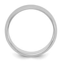 Sterling Silver Rhodium-plated 6mm Half-Round Band view 2