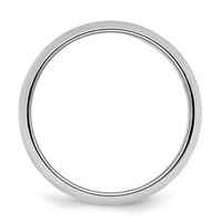 Sterling Silver Rhodium-plated 7mm Half-Round Band view 2