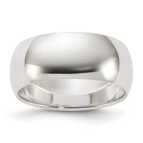 Sterling Silver 8mm Half Round Size 13 Band