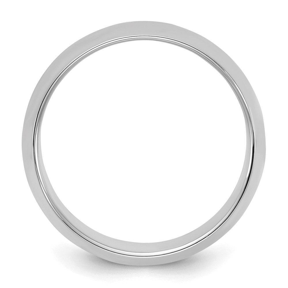 Sterling Silver Rhodium-plated 8mm Half-Round Size 7 Band (QWH080RH-7)
