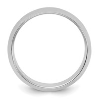 Sterling Silver Rhodium-plated 8mm Half-Round Size 5 Band view 2