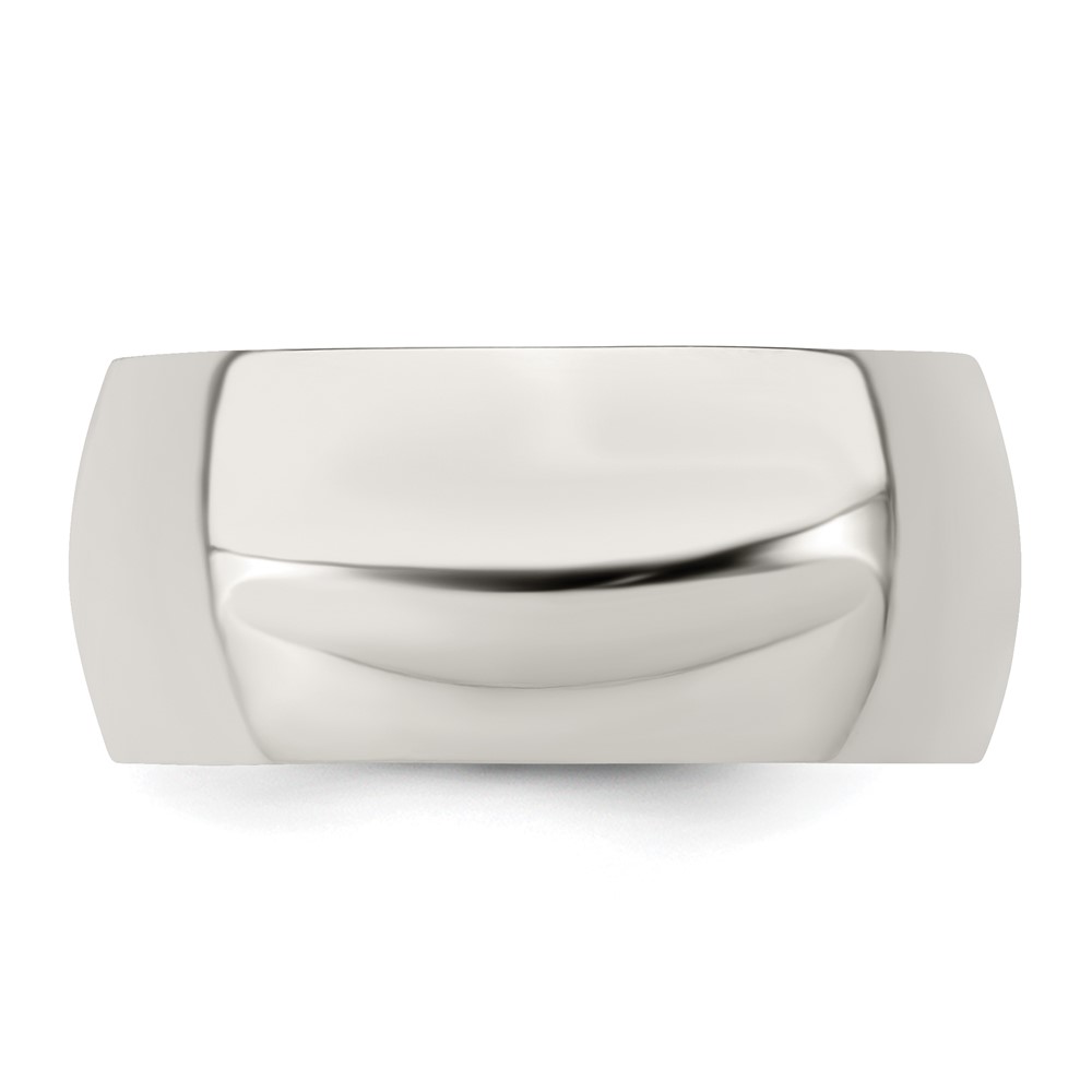 Sterling Silver 9mm Half Round Size 8 Band (QWH090-8)