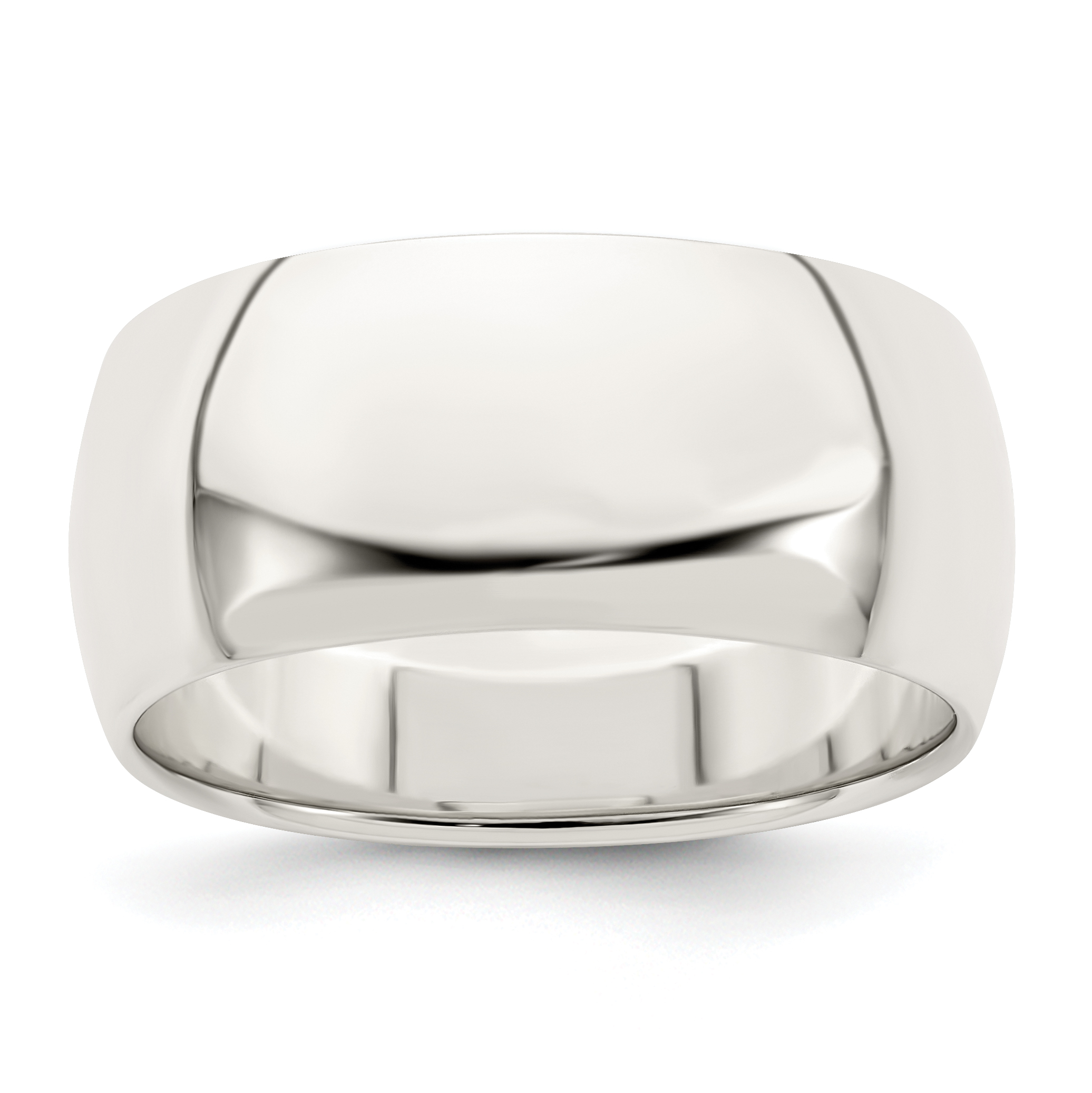 Sterling Silver 9mm Half Round Size 8 Band (QWH090-8)