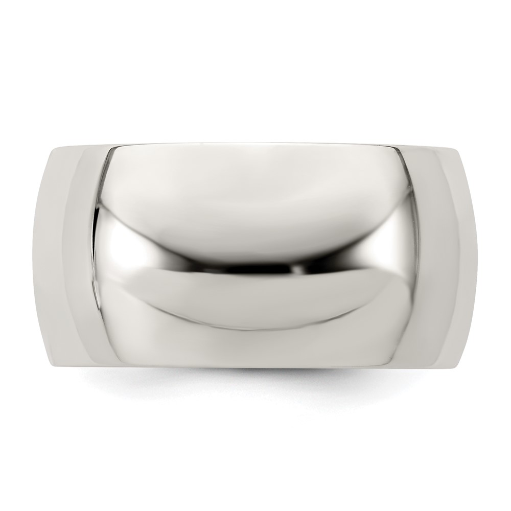 Sterling Silver 10mm Half Round Size 10 Band (QWH100-10)