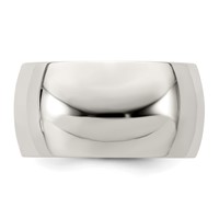 Sterling Silver 10mm Half Round Band view 4