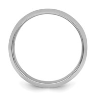 Sterling Silver Rhodium-plated 10mm Half-Round Band view 2