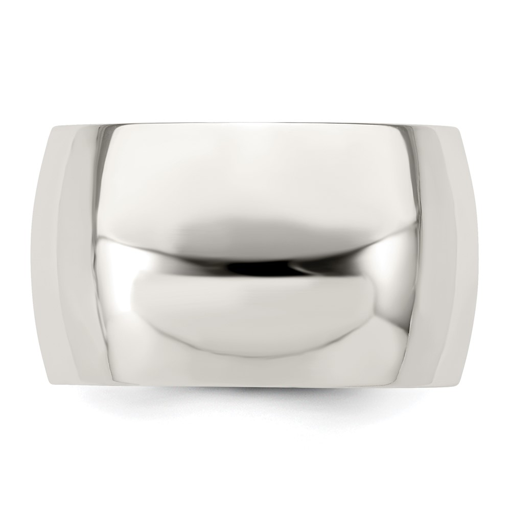 Sterling Silver 12mm Half Round Size 9 Band (QWH120-9)