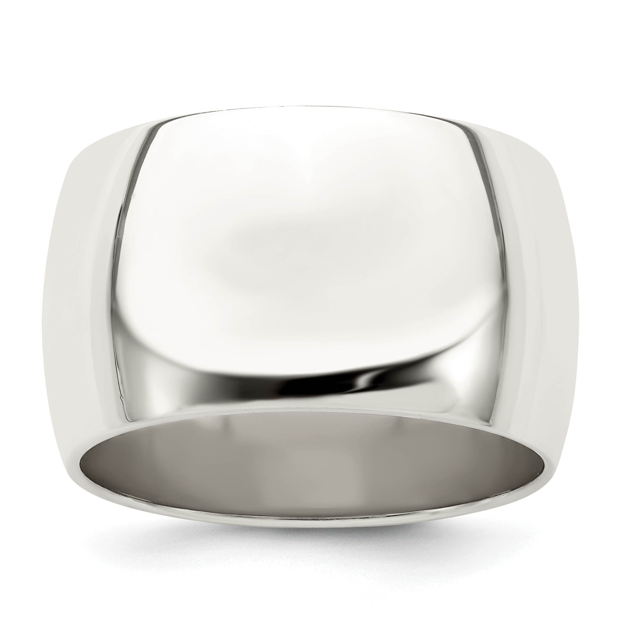 Sterling Silver 12mm Half Round Size 14.5 Band (QWH120-14.5)