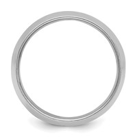 Sterling Silver Rhodium-plated 12mm Half-Round Band view 2
