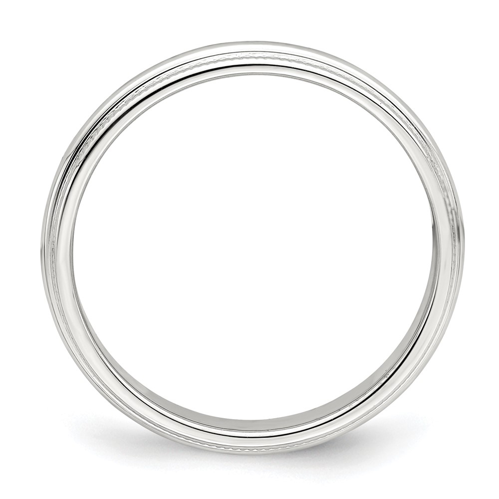 Sterling Silver 3mm Half Round Milgrain Size 8.5 Band (QWM030-8.5)