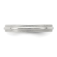Sterling Silver 3mm Half Round Milgrain Band view 4