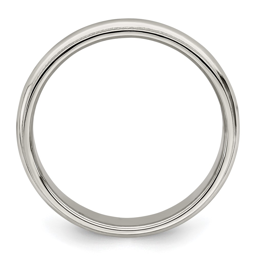 Sterling Silver 4mm Half Round Milgrain Size 5 Band (QWM040-5)