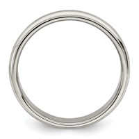 Sterling Silver 4mm Half Round Milgrain Band view 2