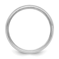 Sterling Silver Rhodium-plated 5mm Half Round Milgrain Band view 2