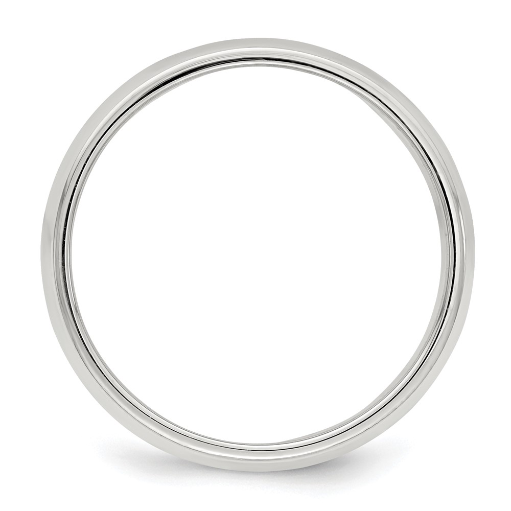 Sterling Silver 6mm Half Round Milgrain Size 10 Band (QWM060-10)