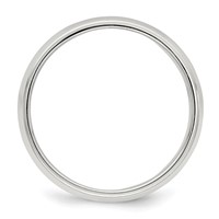 Sterling Silver 6mm Half Round Milgrain Band view 2