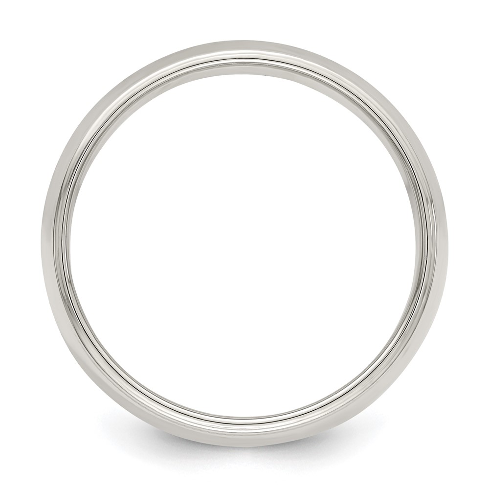 Sterling Silver 7mm Half Round Milgrain Size 10 Band (QWM070-10)