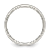 Sterling Silver 7mm Half Round Milgrain Band - Size 4 view 2
