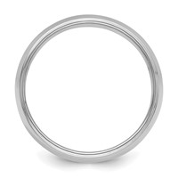 Sterling Silver Rhodium-plated 7mm Half Round Milgrain Band view 2