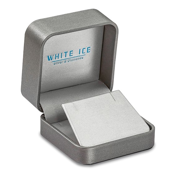 White Ice Diamond and Gemstone Teardrop Necklace