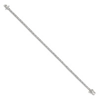 Sterling Silver Rhodium-plated 2.5mm CZ Tennis Bracelet, 7.5" view 2