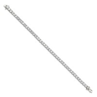 Sterling Silver Rhodium-plated 4mm CZ Tennis Bracelet, 7.5" view 2