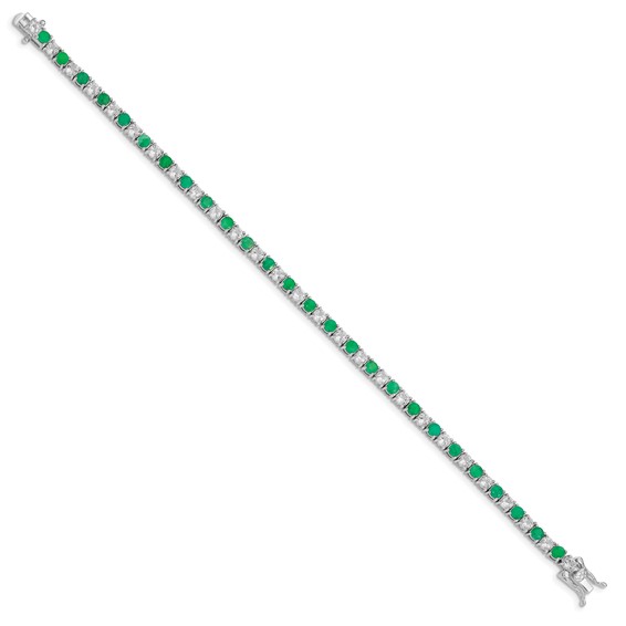 Gemstone & White Topaz Tennis Bracelets