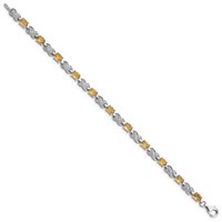 Sterling Silver Rhodium-plated Citrine Bracelet view 2