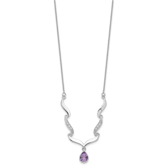Sterling Silver Fancy Gemstone Necklace