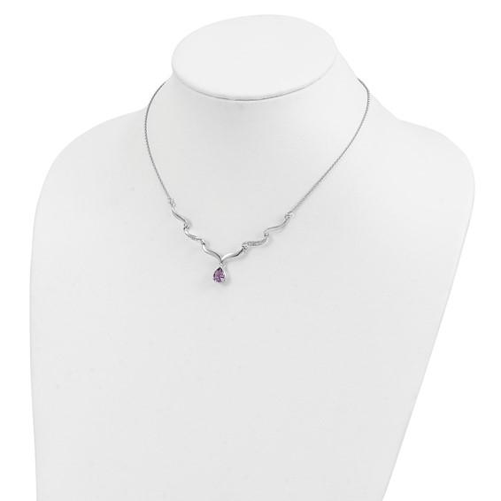 Sterling Silver Fancy Gemstone Necklace