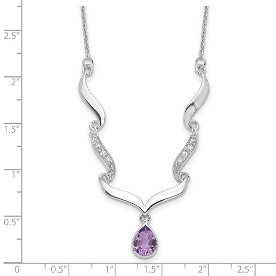 Sterling Silver Fancy Gemstone Necklace