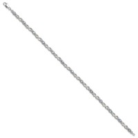 Sterling Silver Rhodium-plated Polished Tanzanite Xs Bracelet, 7.5" view 2
