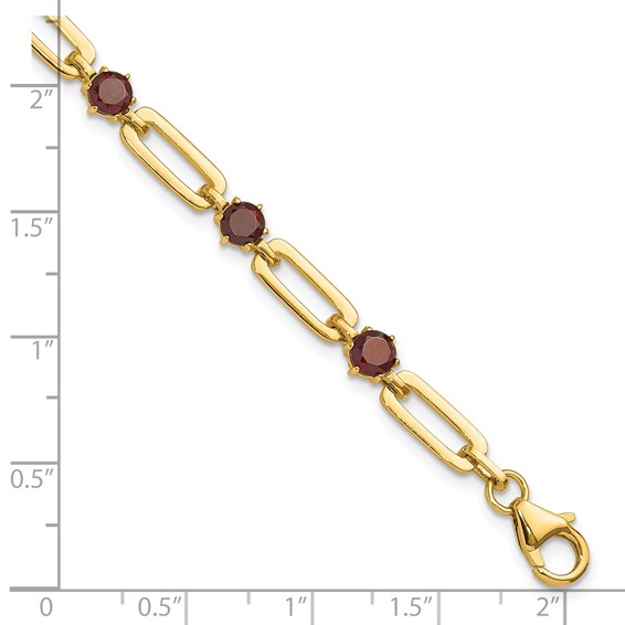 Gemstone Paperclip Chain Bracelets