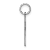 Sterling Silver Rhodium-plated Laser Cut Cross Charm view 2