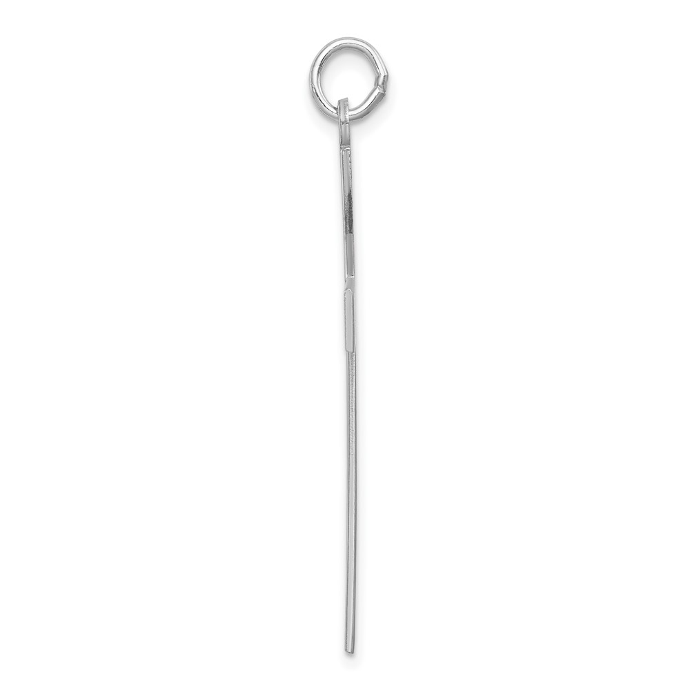 Sterling Silver Rhodium-plated Laser Designed Cross Pendant (QXR115)