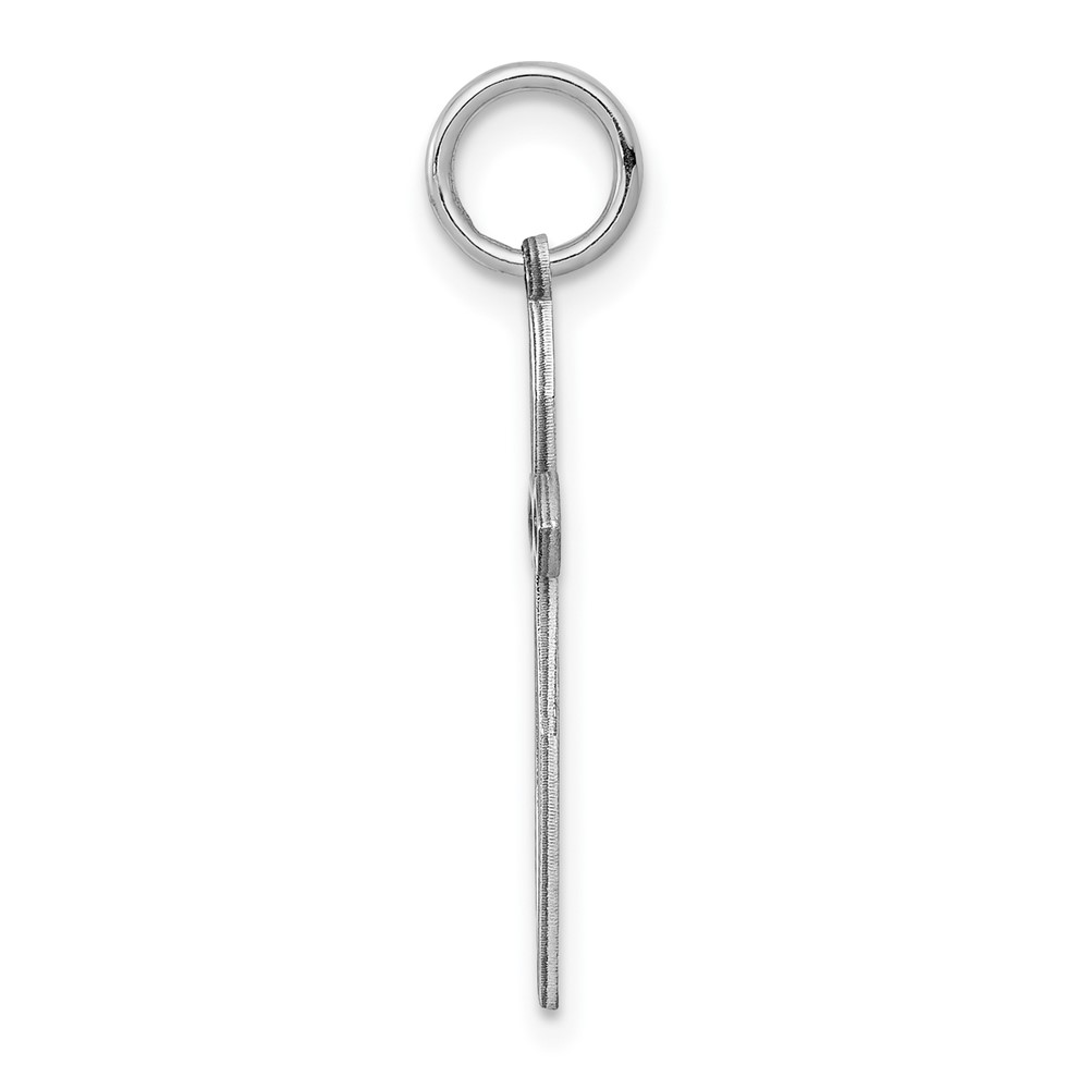 Sterling Silver Rhodium-plated Laser Designed Cross Pendant (QXR126)