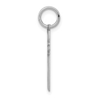 Sterling Silver Rhodium-plated Laser Cut Cross Charm view 2