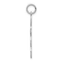 Sterling Silver Rhodium-plated Laser Cut Cross Pendant view 2