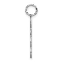 Sterling Silver Rhodium-plated Laser Cut Cross Pendant view 2