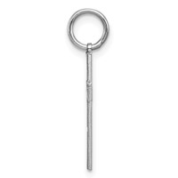 Sterling Silver Rhodium-plated Laser Cut Cross Charm view 2