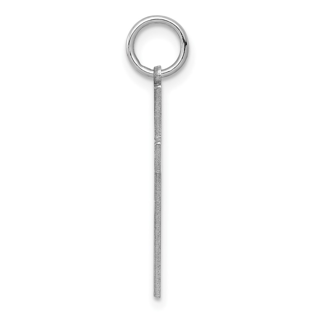 Sterling Silver Rhodium-plated Laser Designed Cross Pendant (QXR171)