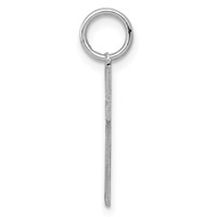 Sterling Silver Rhodium-plated Laser Cut Cross Charm view 2