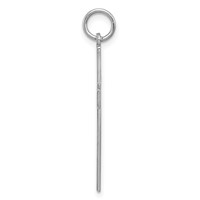 Sterling Silver Rhodium-plated Laser Cut Cross Pendant view 2