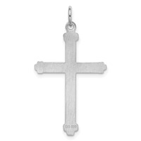 Sterling Silver Rh-plt Laser Cut CroSterling Silver Rh-plt Charm view 4