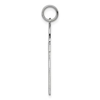 Sterling Silver Rhodium-plated Laser Cut Cross Pendant view 2
