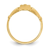 14K Yellow Gold Polished Claddagh Ring view 2