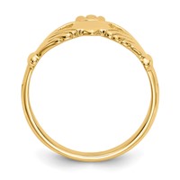 14K Yellow Gold Polished Claddagh Ring view 2