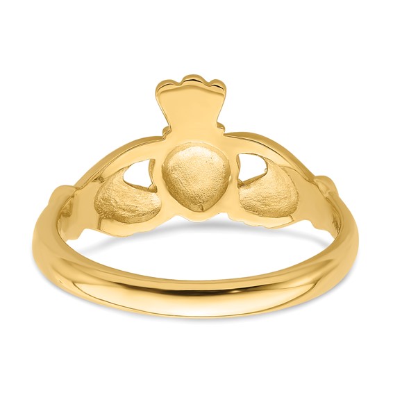 Gold Polished Claddagh Rings