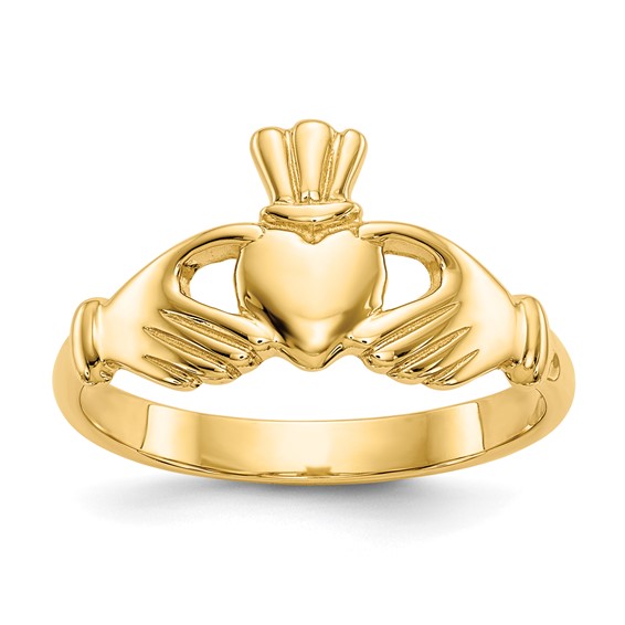 Gold Polished Claddagh Rings