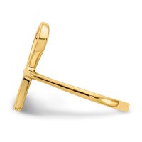 14K Yellow Gold Polished Ankh Egyptian Cross Ring view 4